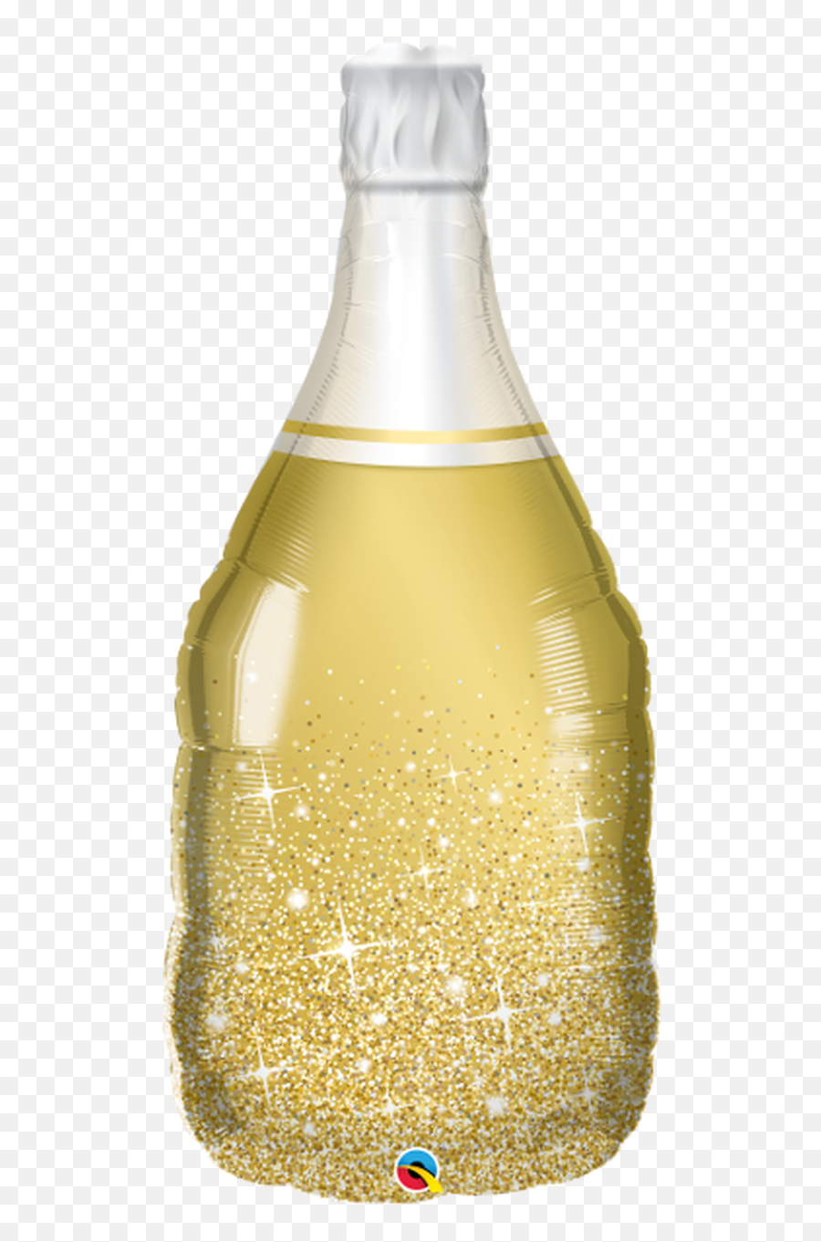 39q Champagne Wine Bottle Golden - Gold Champagne Bottle Balloon Emoji,Champagne Emoji