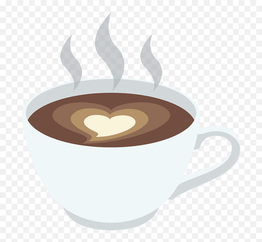 Hot Drink Emoji Hd Png Download - Latte Coffee Cup Cartoon,Emoji Drink