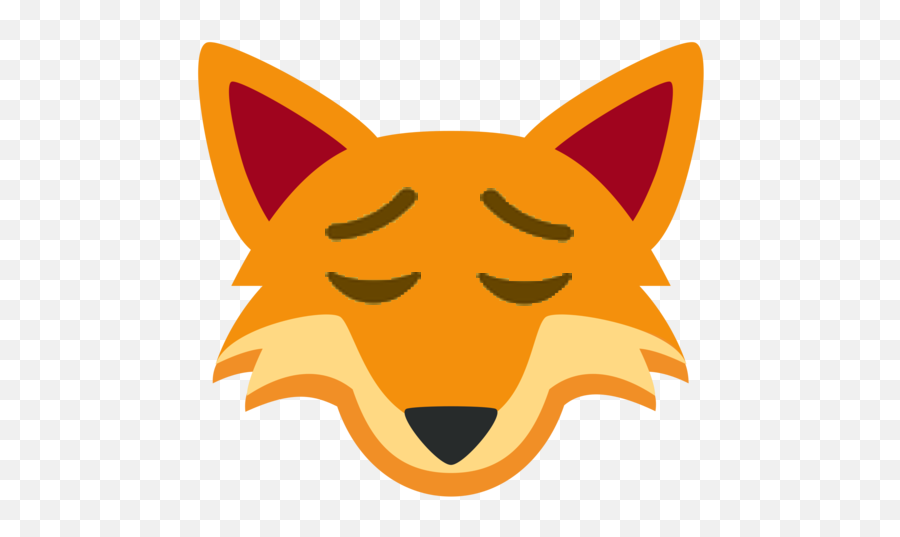 Foxpensive - Cara De Un Zorro Emoji,Pensive Emoji