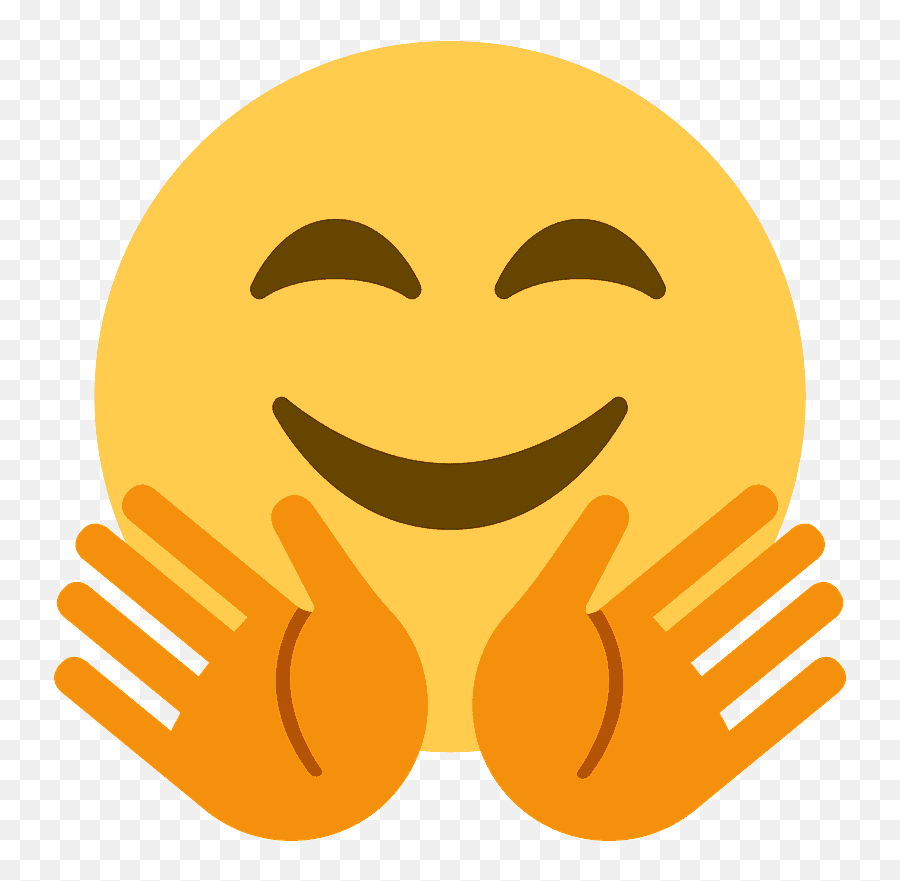 Hugging Face Emoji Clipart - Hug Emoji Twitter,Hand Over Mouth Emoji