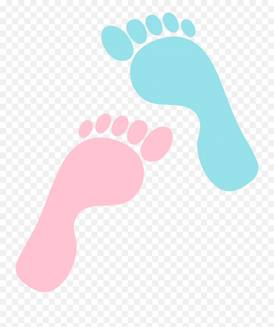 Blue And Pink Footprints Clipart - Dot Emoji,Footprint Emoji