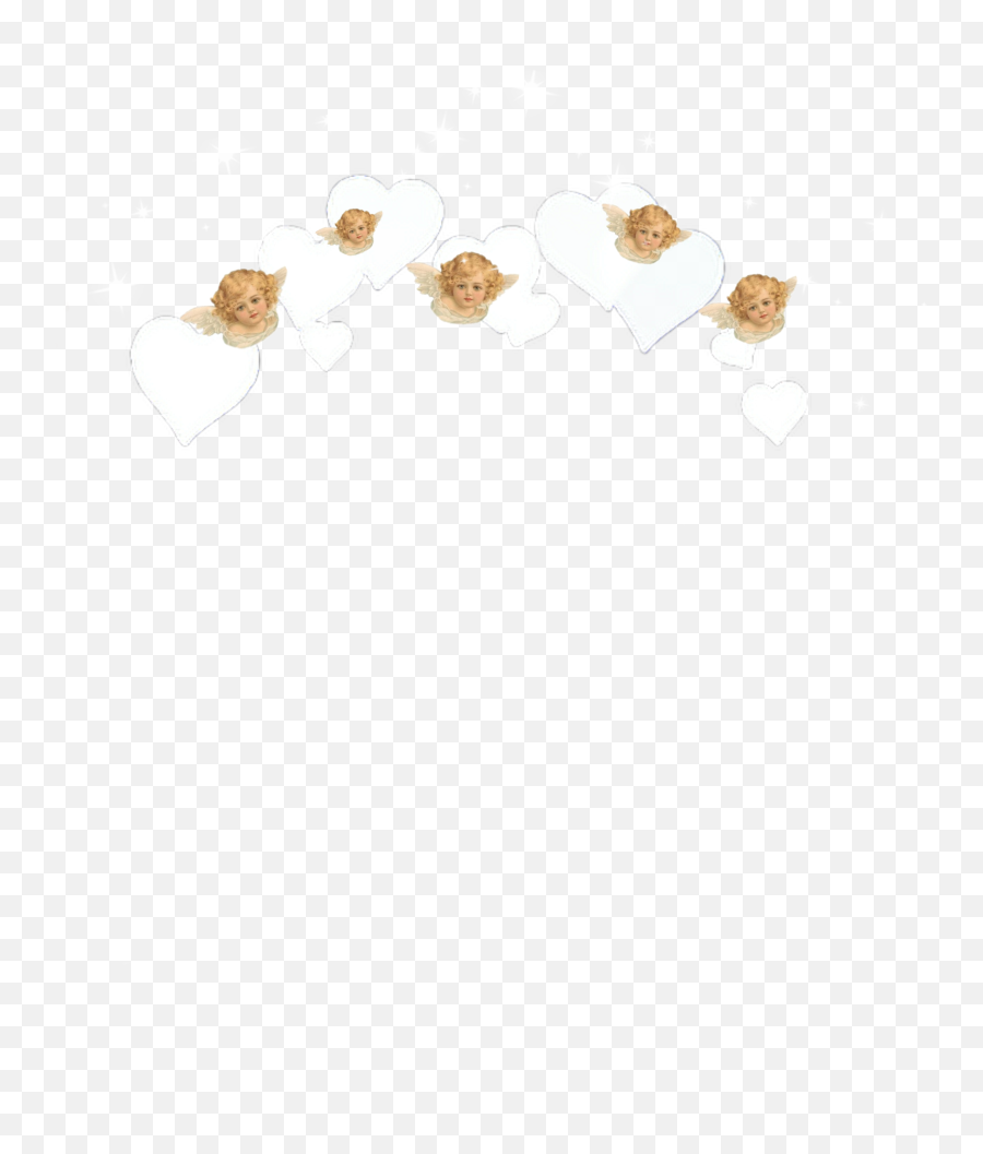 White Emoji Hearts Angels Sticker - Lovely,Necklace Emoji