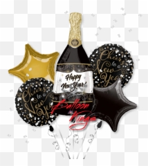 New Year Champagne Bottle Bouquet - New Year Sampagne Png Emoji,Champagne Bottle Emoji