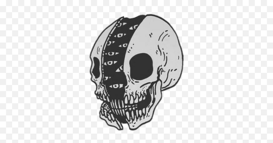 Skull Eyes Blackandwhite Black And - Skull Emoji,Skull Eyes Emoji