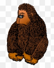 Vector Clipart Image - Gorilla Art Emoji