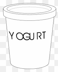 Yogurt Clipart Cute Yogurt Cute - Clipart Yoghurt Black And White Emoji,Yogurt Cup Emoji