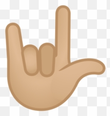 Medium - Love You Hand Sign Cartoon Emoji