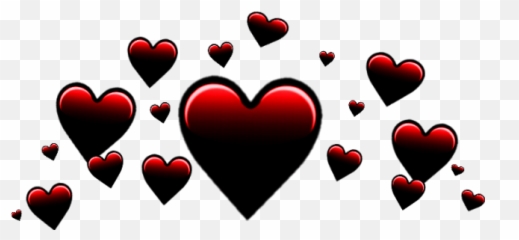 Black Heart Crown Emoji Crownemoji - Png