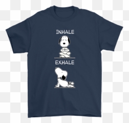 Yoga Inhale Exhale Funny Snoopy Shirts - Canadian Space Agency Shirt Emoji,Inhale Emoji