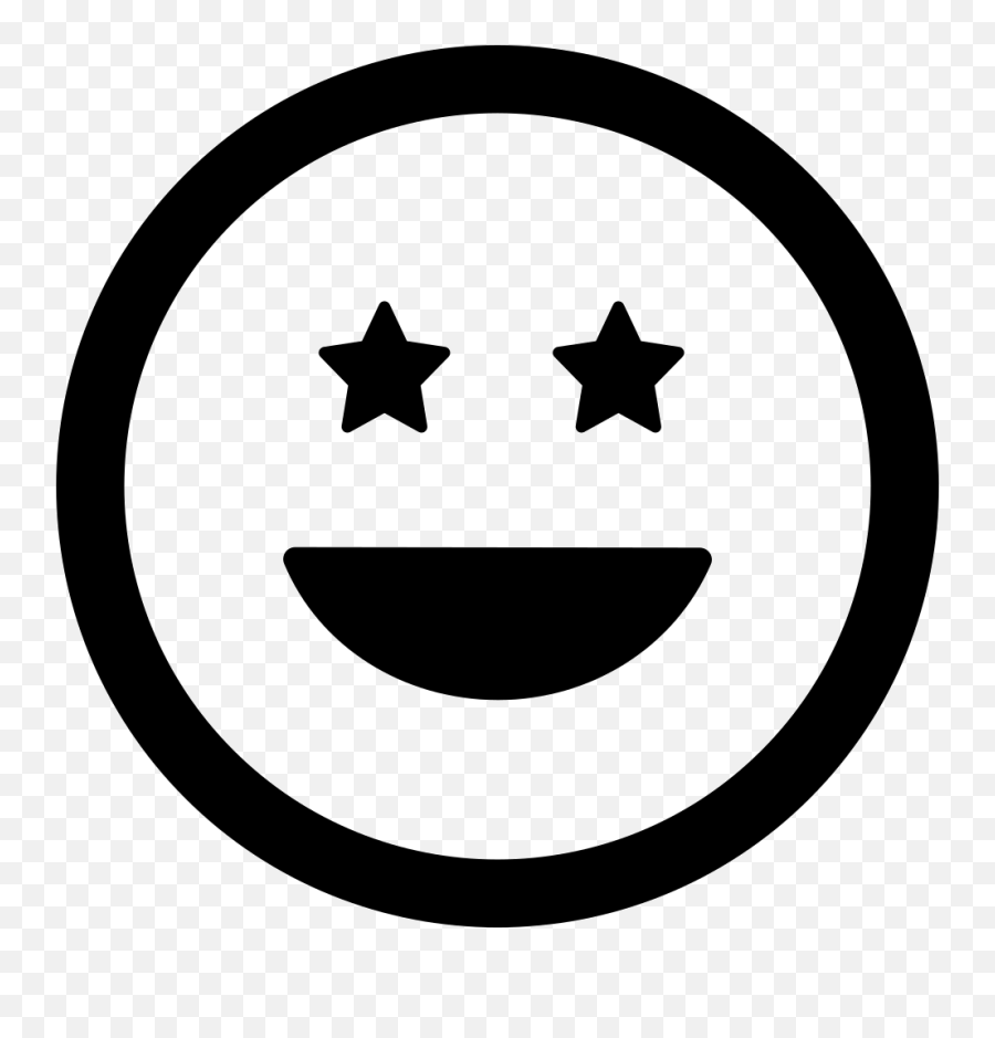 Download Hd Smiling Happy Emoticon Square Face With Eyes - Speed Logo Black And White Emoji,Star Eyes Emoji