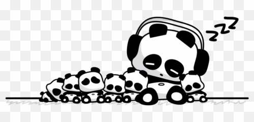 snoopy sleeping png - A Bunch Of Sleeping Panda Cartoon Png Emoji