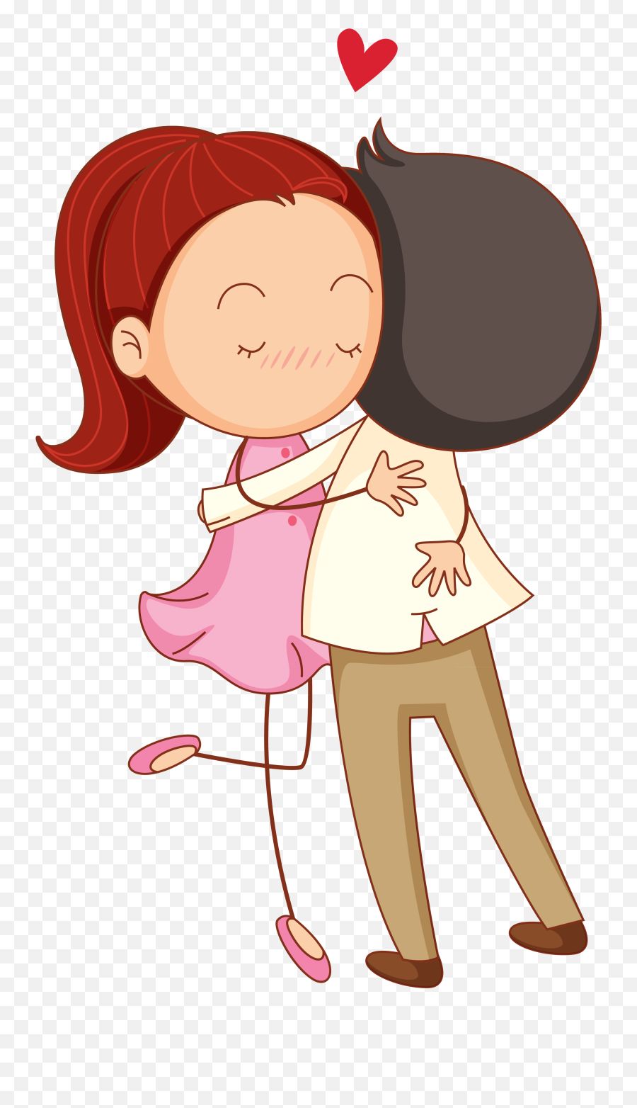 Download Romance Couple Hug Love Cartoon Png Image High - Cartoon Girl And Boy Hugging Emoji,Hug Emoticon Facebook
