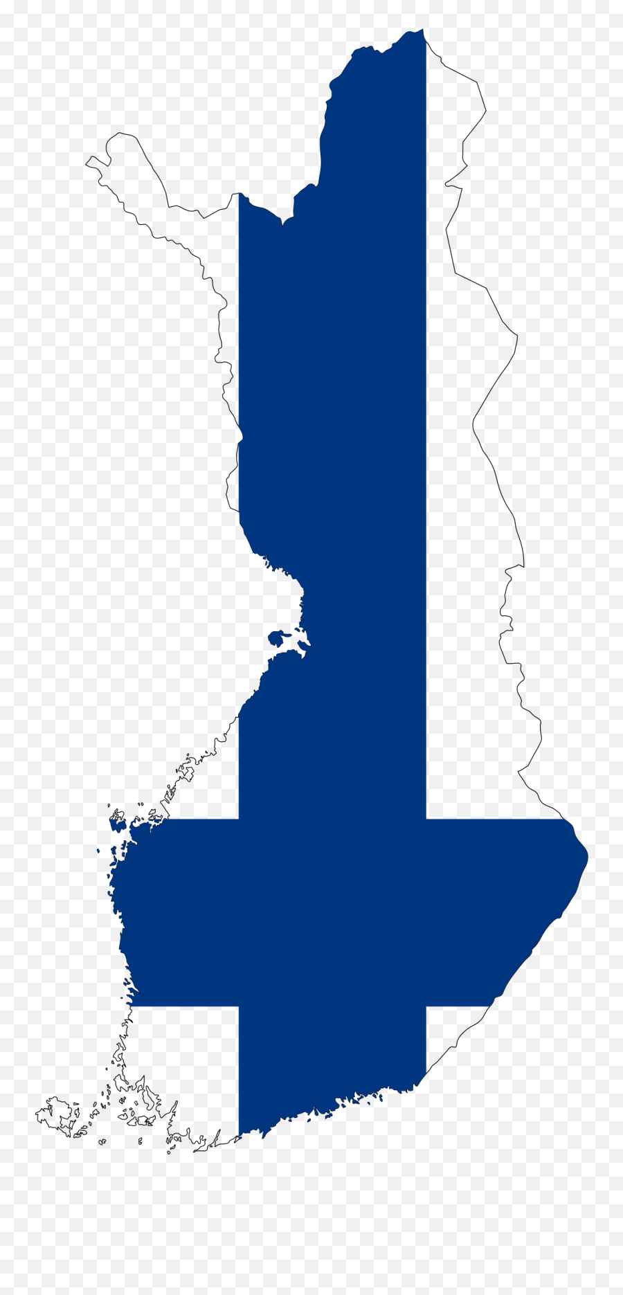 Finland Map Clipart - Finland Flag With Coat Of Arms Emoji,Finnish Flag Emoji