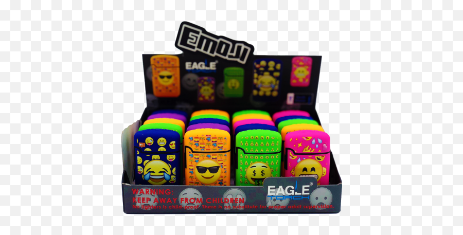 Eagle Neon Emoji Single Lighters 20 Pack - Fictional Character,Scales Emoji