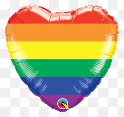 Rainbow Heart Foil Balloon 18 - Rainbow Pride Balloons Emoji,Rainbow Heart Emoji
