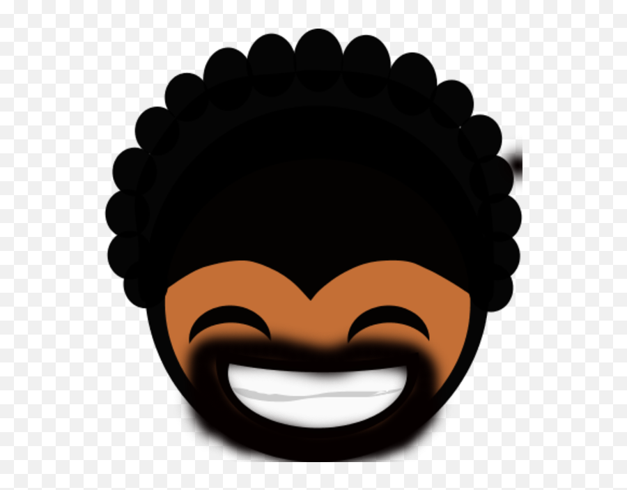 Cartoon Black Guy With Afro Clipart - Black Men Face Cartoon Emoji,Guy Fawkes Emoji