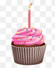 7886 Cupcake Free Clipart - Birthday Vector Png Emoji