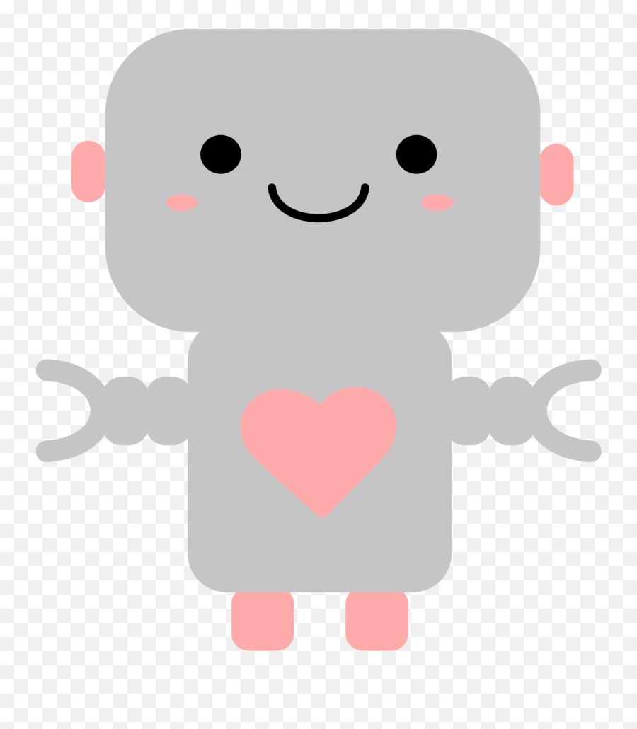 Kawaii Robot Vector Clipart Image - Transparent Background Cute Robots Clipart Emoji,100 Emoji