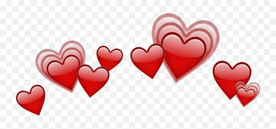 Download Heart Hearts Crown Emoji Emojis Red - Transparent Heart Crown Png,Heart Emojis Png