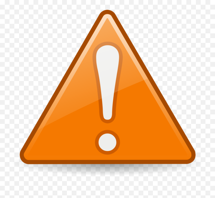 Triangle Symbol Number Png Clipart - Icone Attention Orange Emoji,Warning Sign Emoji
