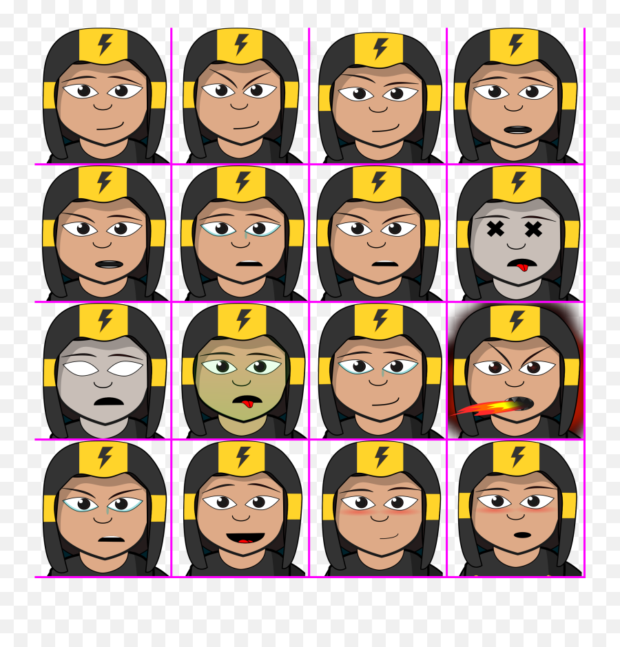 16 Emotions Opengameartorg - Face Emotion Recognition Clipart Emoji,Emotions Face