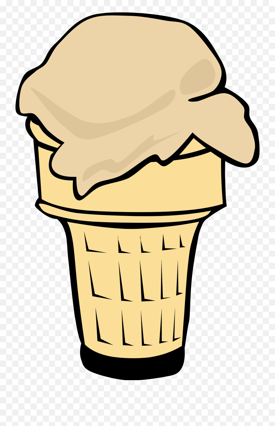 Icecream Clipart Empty Cone Icecream - Ice Cream Cone Clip Art Emoji,Ice Cream Cone Emoji