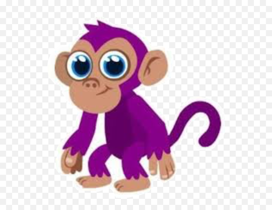 Purplemonkey Monkey Purple Monkeycartoon Purpleaestheti - Purple Monkey Emoji,3 Monkeys Emoji