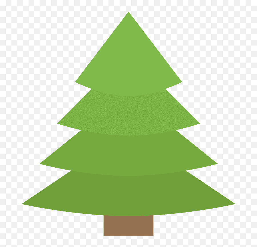 Evergreen Tree Emoji Clipart - Simple Christmas Tree Png,Pine Tree Emoji
