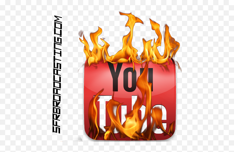 On Fire Youtube Logo Psd Official Psds - Fire Stock Image Transparent Emoji,Youtube Logo Emoji