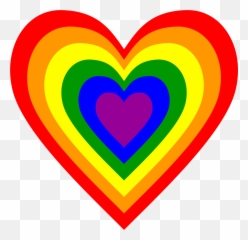 Clipart Rainbow Heart - Rainbow Heart Clip Art Emoji,Rainbow Heart Emoji