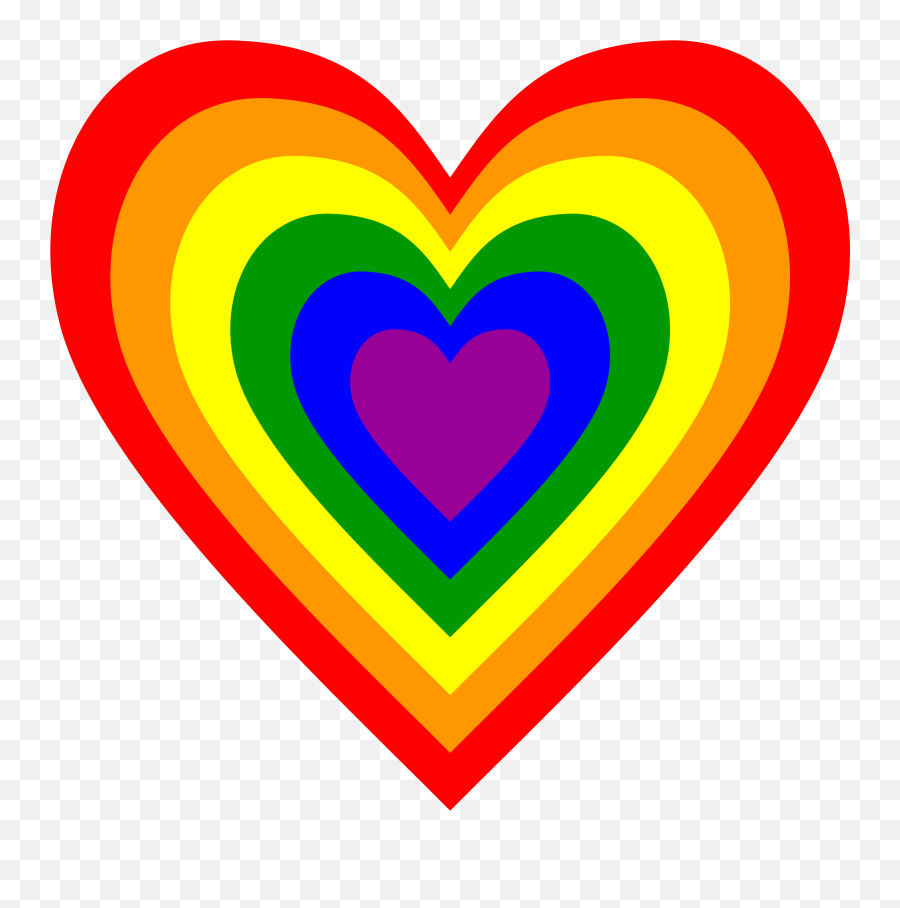 Clipart Rainbow Heart - Rainbow Heart Clip Art Emoji,Rainbow Heart Emoji