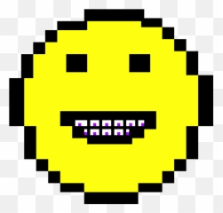 Braces Emoji - Pixel Art Smiley