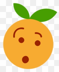 Scared Orange - Cartoon Clementine Emoji,100 Emoji