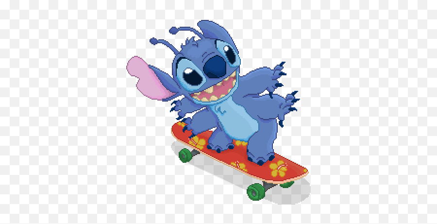 Stitch - Lilo And Stitch Skateboarding Emoji,Skateboard Emoji Iphone