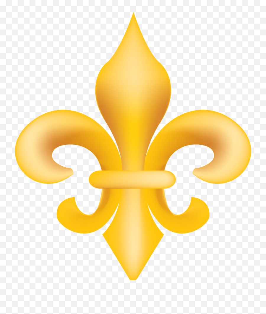 Clipart Fleur De Lis Gold - Transparent Fleur De Lis Png Emoji,Fleur De Lis Emoji