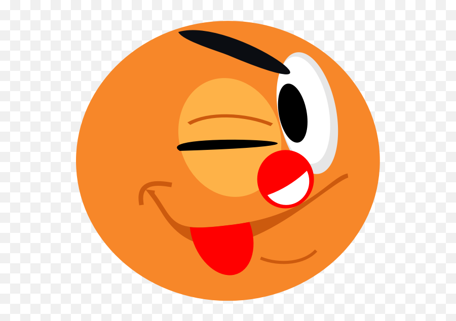Vector Clip Art Of Smiley Clown Winking - Smiley Emoji,Kiss Emoji
