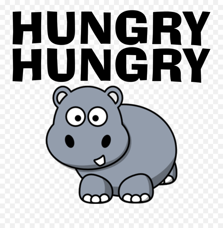 Transparent Hungry Clipart - Hippo Hungry Clip Art Emoji,Hippo Emoticon