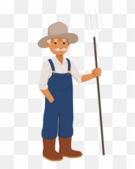Pin - Cartoon Farmer Transparent Background Emoji