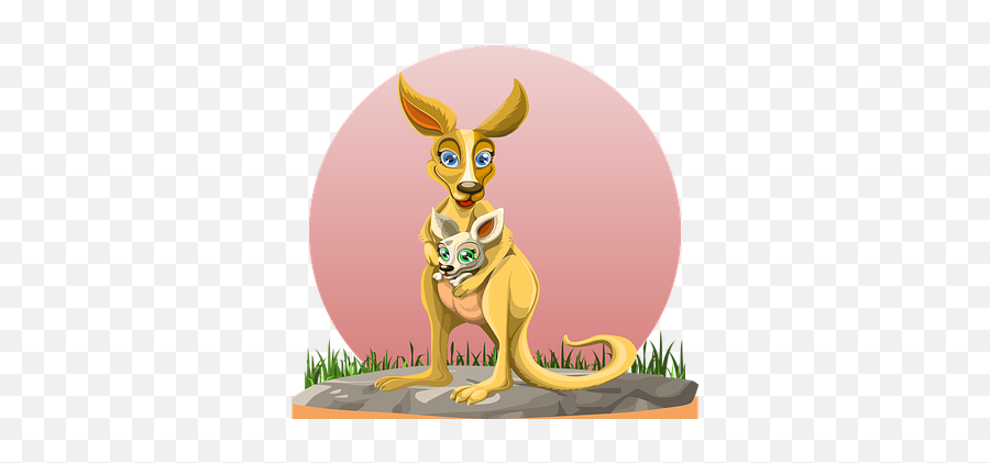 Free Kangaroo Australia Vectors - Aslan Ve Yavru Vektörel Png Emoji,Kangaroo Emoji