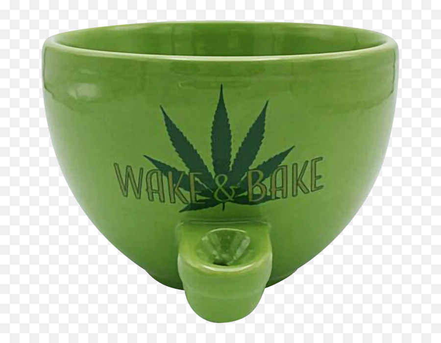 Wake U0026 Bake Ceramic Cereal Bowl Pipe Dry Pipes - Bowl Of Green Cereal Emoji,Bong Emoji
