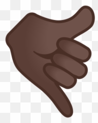 Call Me Hand Dark Skin Tone Emoji - Human Color