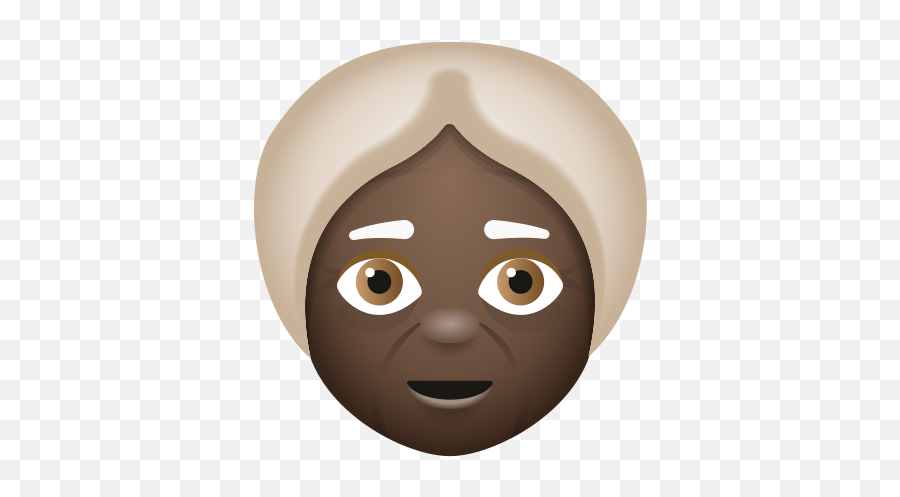 Old Woman Dark Skin Tone - Happy Emoji,Old Woman Emoji
