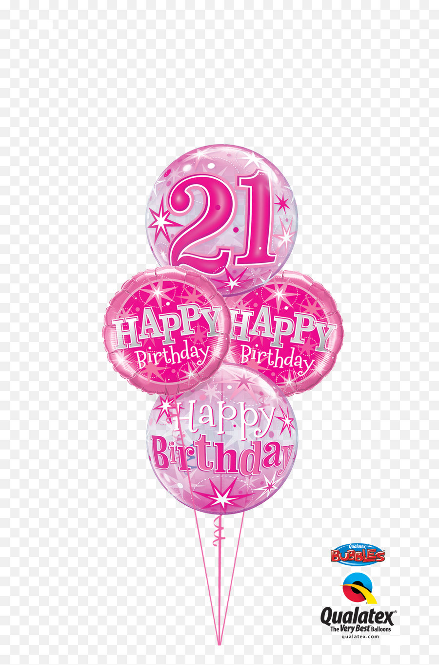 21st Chic Birthday Balloon Bouquet - Happy 21st Birthday Free Clip Art Emoji,Rock Horns Emoji