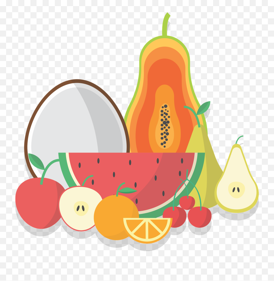 Grouping Of Fruit Clipart Free Download Transparent Png - Background Food Pyramid Transparent Emoji,Papaya Emoji