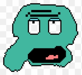 Squidward - Glitchtale Betty Soul Of Fear Clipart Large Pixel Lake Png Emoji