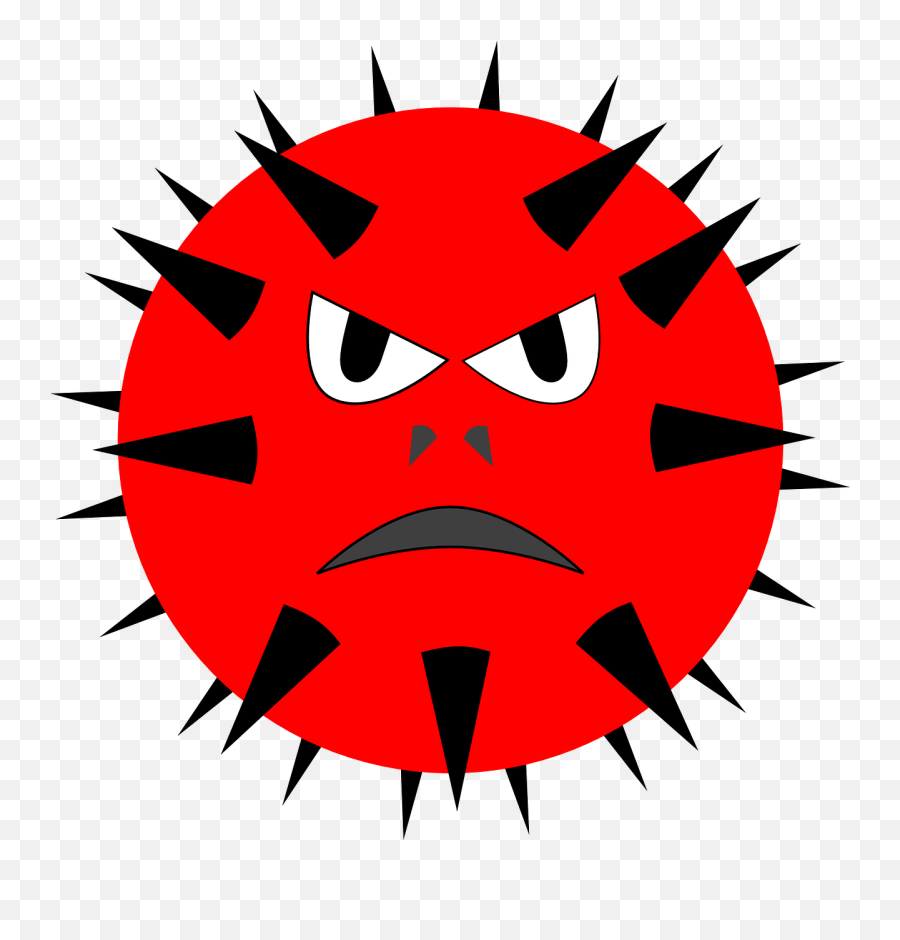 Virus Cartoon Monster Bug Character - Hiv And Aids Clip Art Emoji,Lip Emoticon