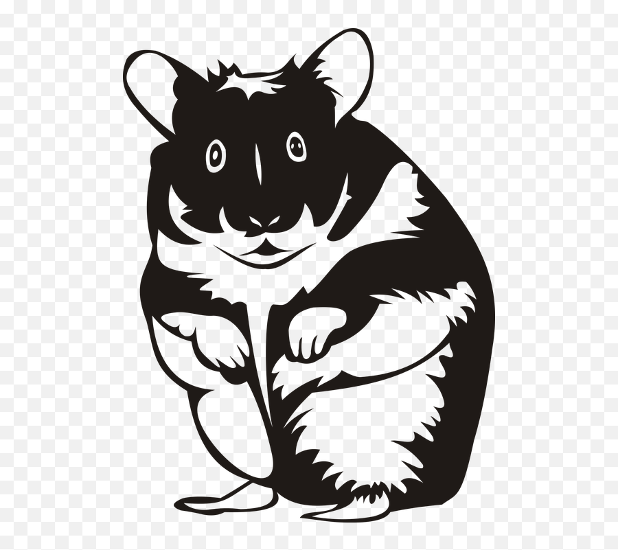 Free Small Baby Vectors - Black And White Hamster Clipart Emoji,Roll Eyes Emoticon