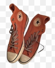 Converse Shoe Shoes Laces Orange Red - Orange Shoes Aesthetic Png Emoji,Emoji Shoe Laces