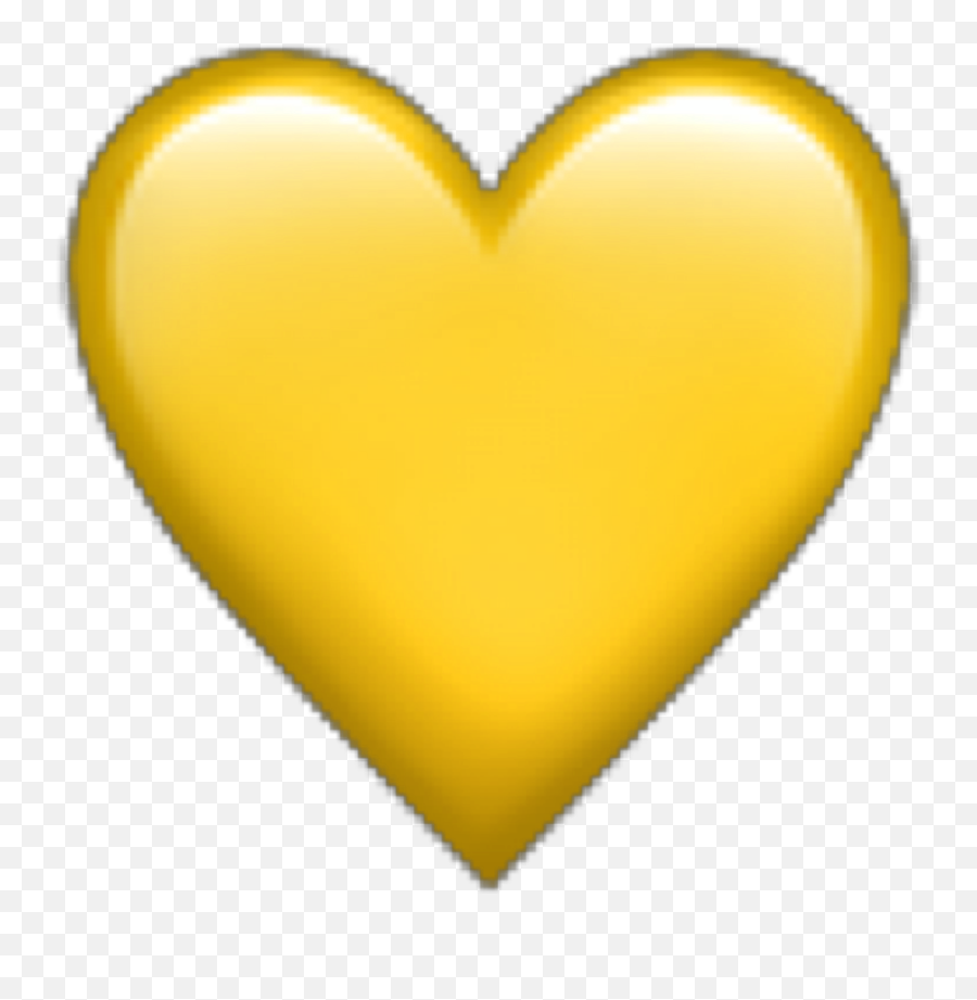 Yellow Heart Emoji Iphone Freetoedit - Heart,Yellow Heart Emoji