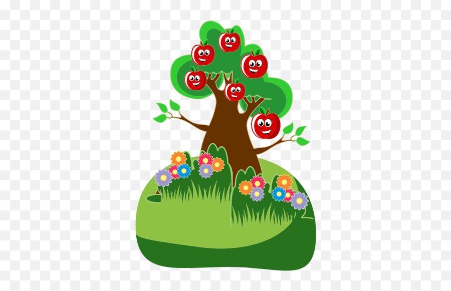 Apple Tree - Pohon Apel Vektor Emoji,Owl Emoji Apple